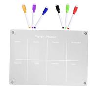 jojofuny 1 Set Lavagna Frigorifero Acrilico Cancella Facile Planner Settimanale Set per Casa e Ufficio Memo Magnetici per Organizzazione