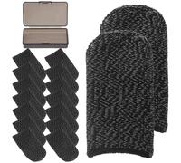 jojofuny 1 Set Lettino Da Gioco Presa Per Le Da Basket Guanto Parà Maniche Del Pollice Articolazione Del Dito Fascia Da Polso Prevenzione Del Pollice Mobile Palo Nylon Black