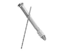 jojofuny 1 Set Manuale del Trapano a Mano Trapani Manuali Trapano Manuale Piccolo Trapano Mini Trapano Punta da Trapano Strumento di Perforazione dei Gioielli Trapani a Mano Silver Metallo