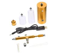 jojofuny 1 Set Mini Kit aerografo Carica USB Pompa Aria Portatile Kit aerografo Portatile Portatili Kit aerografo colorazione Modello Kit Penna a Pompa Spray Acciaio Inossidabile Golden
