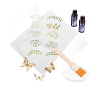 jojofuny 1 Set Pacchetto Materiale cianotipo per Fabbricazione Kit Carta cianotipica Guanti cianotipia Fai da Te Grembiule cianotipo Fai da Te Materiali cianotipici plastica