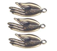 jojofuny 1 Set Portachiavi Buddha Mano Vintage Ciondoli Piccoli Per Decorazioni Diy Pendenti Resistenti E Anticati Versatile Per Appassionati 3 Pezzi