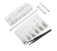 jojofuny 1 Set Set di Accessori per Unghie Gemme e ciondoli per Unghie ab Strass Gemme del Viso Strass lucenti per Unghie Strass per Unghie Multiforme plastica
