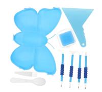 jojofuny 1 Set Set di Penna Diamanta Punto Fai -da -Te Disegno Vassoi di Vernice Diamantata Vassoi di Strass Vassoi di Organizzatore di Gioielli Vassoio per Perline Sky-Blue Plastica