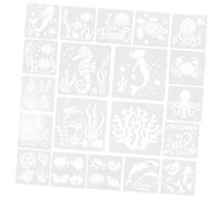 jojofuny 1 Set Stencil per Pittura Creature Riutilizzabili per Decorazioni Creative su Superfici Piane Come Legno 20 Fogli