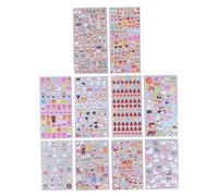 jojofuny 10 Fogli Adesivi Stereo Autoadesivi a Forma Cartone Animato per Scrapbooking Animali della Alpaca Conigli Frutta Lettere e Gelato Decorazioni per Feste e Camerette