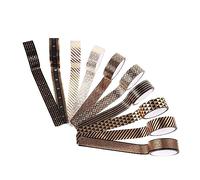 jojofuny 10 Nastro Washi Decorativo Oro con Lamina per Diario Scrapbooking e Fai da Te Facile da Strappare e Rimuovere senza Residui Adatto per Regali e Progetti Creativi