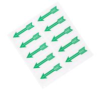 jojofuny 10 Pezzi Adesivi Freccia Direzionale per Tubazioni in Pp Impermeabili Verdi, Leggeri e Resistenti, per Segnaletica Industriale e Sicurezza Sul Lavoro