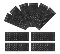 jojofuny 10 Pezzi Adesivi per Tastiera PC Nero in Pvc con Lettere in Inglese, Facile Installazione e Alta Durabilità, per L'apprendimento della Lingua e Uso Scolastico