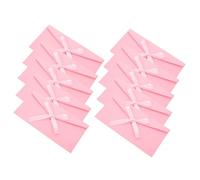 jojofuny 10 Pezzi Busta Invito Kraft Fiocco Rosa Elegante per Biglietti | Carta Kraft, Design Legatura a Fiocco, Decorazione per Inviti, Stile Sobrio e Lussuoso