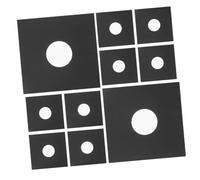 jojofuny 10 Pezzi Buste per Vinili in Carta Kraft Nera Custodie Protettive per Dischi in Vinile Anti- e Resistenti per Conservare e Proteggere Album Gira Dischi