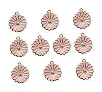 jojofuny 10 Pezzi Ciondoli Sole Rosa Accessori Fai da Te per Collane Charm Chic per Creazioni Unici