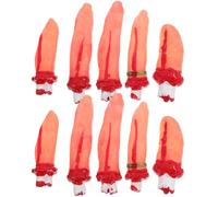 jojofuny 10 Pezzi Dito Finto in Vinile Aspetto Realistico e Decomposto, Decorazione per Feste di Halloween e Case Infestate, Giocattolo per Scherzi Terrificanti e Oggetti di Scena Colore