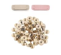 jojofuny 10 Pezzi Perni Base a Vite in Rame Fine per Borse Testa a Torre, Accessori Fai da Te per Artigianato Pelle, Chiodi a Vite Dorati per Realizzazione Borse e Cinture