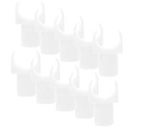 jojofuny 10 Pezzi Wheelchair Rail Support per Sedia a Rotelle, Parts for Drive, Accessori per Sedie a Guida, ABS Bianco