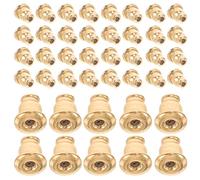 jojofuny 100 Pezzi Chiusure di Sicurezza per Orecchini a Bottone in Acciaio Inossidabile, Tappi Antiscivolo Dorati 5x6mm per Riparazione e Creazione Orecchini, Accessori Artigianato per