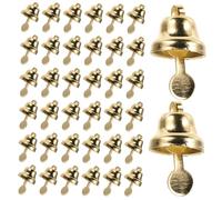 jojofuny 100 Pezzi Decorazione a Campana Dorata Campanelle d'Argento per L'artigianato Accessori Piccolo Minuscolo Ornamento Squillare Colorato Rintocchi Fascino Golden Ferro da Stiro