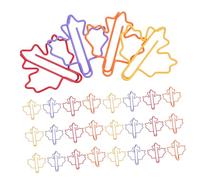 jojofuny 100 Pezzi Graffette Decorative Foglia Clip Metalliche Rivestite Colorate per Wedding Paper Clips Scrapbooking Planner e Organizzazione Documenti