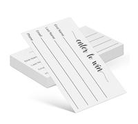 jojofuny 100 Pezzi Schede Elettorali Vuote Multiuso in Carta Pieghevole per Moduli Iscrizione Lotteria e Eventi Scolastici Biglietti per Estrazione Premi