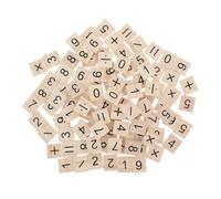 jojofuny 100pezzi Giocattolo di Matematico in Legno Numeri e Simboli Blocchi Numerici per Puzzle Educativi Lavoretti Decorazioni e Apprendimento Interattivo