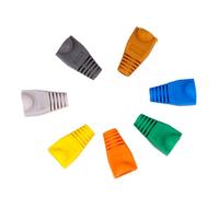 jojofuny 100pezzi Guaina Protettiva per Connettori Stivali Plastica per Cavi di Rete Pc Impermeabili e Resistenti per Cavi Colori Misti