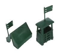 jojofuny 10Set Tende da Posto Militari Realistiche per Modelli Architettonici Kit Paesaggio Miniatura per Tavolo Sabbia Struttura Robusta e Dettagliata per Giochi Esplorazione