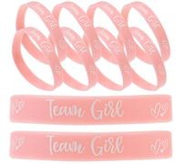 jojofuny 12 Braccialetti in Silicone per Rivelare Sesso del Braccialetti Regolabili per Ragazze Accessori per Festa Shower e Rivelazione Genere