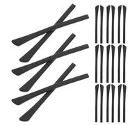 jojofuny 12 Paia Custodia antiscivolo per occhiali Ossalti degli occhiali Suggerimenti per il tempio punte delle aste in silicone impugnature per Black