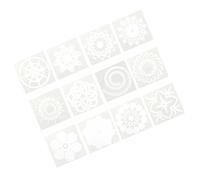 jojofuny 12 Pezzi Modello di Pittura Modelli Colore Stencil Stampini per Dipingere Svuotare Gli Stampini Bianca