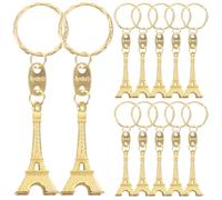 jojofuny 12 Pezzi Portachiavi Torre Eiffel Mini Oro 2 Pollici Ciondoli Per Borsa Chiavi Cellulare Accessori Moda Idee Regalo Compleanno Festa Decorazioni