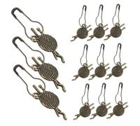 jojofuny 12 Pezzi segnapunti in Metallo per l'uncinetto Segnalibri per Clip all'Uncinetto marcatori di Chiusura del Punto Accessori Fai da Te per Maglieria segnapunti di Chiusura Brown
