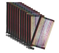 jojofuny 12pcs Borse con Cerniera in Rete, Borse Documenti Impermeabili in PVC, 9.05 x 4.52 Pollici, Nero, Organizer per Cancelleria Multifunzione per Viaggi, Scuola e Ufficio