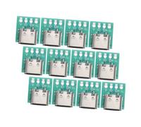 jojofuny 12pezzi Adattatore USB Type-c Connettore USB C Femmina Scheda C per Fai da Te Connettore Socket Tipo per Trasmissione Dati