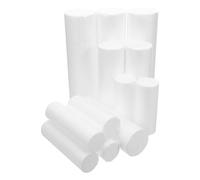 jojofuny 12pezzi Cilindri di Schiuma Bianca per Lavoretti Fai da Te Tubi di Schiuma per Composizioni Floreali e Decorazioni Natalizie Aste in Polistirolo Espanso per Modellare e Dipingere