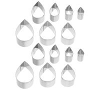 jojofuny 14 Pezzi di tagliabiscotti a Forma di Goccia d'Acqua a Forma di Petalo di Rosa - Tagliabiscotti a di Goccia di Pioggia, Stampo a di di Fondente, Strumenti di Cottura per la Decorazione