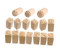 jojofuny 16 Timbri in Legno per Torte Timbri in Legno per Dolci Lunari al Vapore con Motivi Trasparenti per Decorazioni Fai da Te per Le Feste