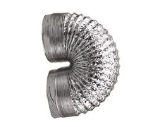 jojofuny 1pezzi Tubo Di Ventilazione Alluminio Flessibile e Retrattile Per Sistemi Hvac e Asciugatrici Ømm Colore Argento