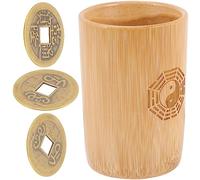 jojofuny 1set Gioco di Divinazione Stile Cinese Strumento con Monete Rame per Feng Shui e Decorazione Utile e Resistente per Giocare con Amici e Famiglia