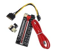 jojofuny 1set Riser Pcie Per Gpu Adattatore Estensione Alimentato Led Indicator Usb e Connettori Per Mining