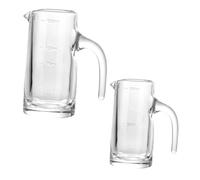 jojofuny 2 pezzi Bicchieri Misuratori Vino in Vetro Trasparente Divisori per Liquori Familiari con Base Spessa e Design Portatile Adatti per Servire Whisky Cocktail e Vino Rosso