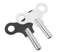 jojofuny 2 Pezzi Chiavi Carica da Parete in Acciaio Nero Strumenti Resistenti e Pratici per Riparazione Orologi Meccanici da Pendolo