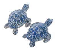 jojofuny 2 Pezzi Copribulloni Wc in Ceramica Forma di Tartaruga Copertura Decorativa per Viti Pavimento Facile Installazione Antipolvere e Sicuro per Animali per Casa e Hotel Vista Mare