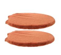 jojofuny 2 Pezzi Copriwater in Peluche caffè Lavabile e Riutilizzabile, Copertura Antipolvere Imbottita per Sedile WC Rotondo, Set Copriwater Caldo per Bagno Casa