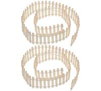 jojofuny 2 Pezzi di Recinzione in Legno in Miniatura - staccionata Decorativa da Giardino per casa delle Bambole - per Micro Paesaggio Fai da Te, Diorama, Ornamenti per staccionate, Villaggio delle