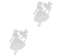 jojofuny 2 Pezzi francobolli e matrici Morire Artigianato per la Festa del papà Creazione Carta Craft Fustelle Adorn fustellatura Stampino Stencil per fustellare Acciaio al Carbonio Silver