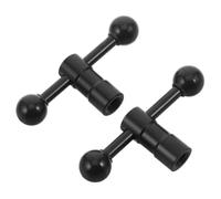 jojofuny 2 Pezzi Manopola per Supporto Microfono con Finitura Opaca e Zigrinata, Rivestimento in Metallo, Regolazione Sicura per Supporti Boom e Treppiedi, Dimensioni 7.5x3.2x1.3 Cm, per