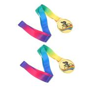 jojofuny 2 Pezzi Medaglia Premio Ciclismo con Nastro Collo Colorato in Lega | Riconoscimento Commemorativo, Design Semplice ed Elegante, per Eventi Scolastici e Gare di Mountain Biking