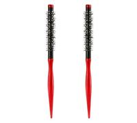 jojofuny 2 pezzi Mini spazzola rotonda per capelli - Pettine per lo styling da viaggio - Spazzola per asciugacapelli che solleva le radici - Pettine arricciacapelli con setole in nylon per