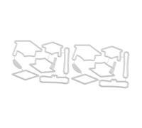 jojofuny 2 Pezzi Muffa fustellato Cappuccio Tagliato fustellatura Artigianale Fustelle di Taglio strenne strenna Fustelle per la Fabbricazione di Carte Stampo in Acciaio Inossidabile Silver
