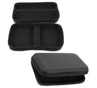 jojofuny 2 Pezzi Organizer da Viaggio Nero in Eva per Accessori Digitali Piccoli Design Multi-scomparto, Tasche Multiple ed Elastico, per Memorie e Cavi USB